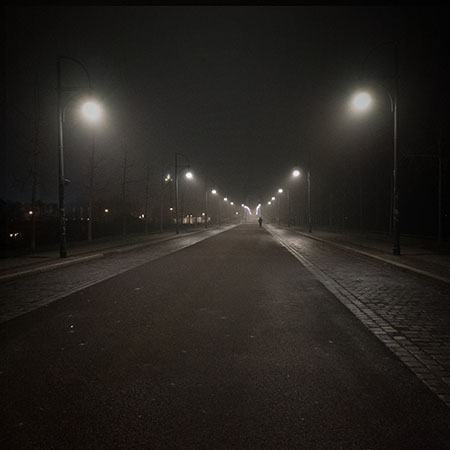 Auf diesem Bild sieht man die Sternenbrücke in Magdeburg. Es ist Nacht. Die Straßenlaternen leuchten. Dieses Bild ist der Hintergrund für die erste NFT Zaubershow der Welt.